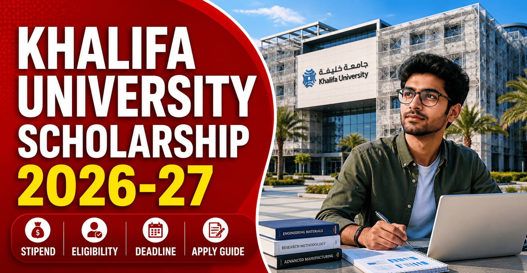 Khalifa University Scholarship 2026-27: Stipend, Eligibility, Deadline and Application Guide