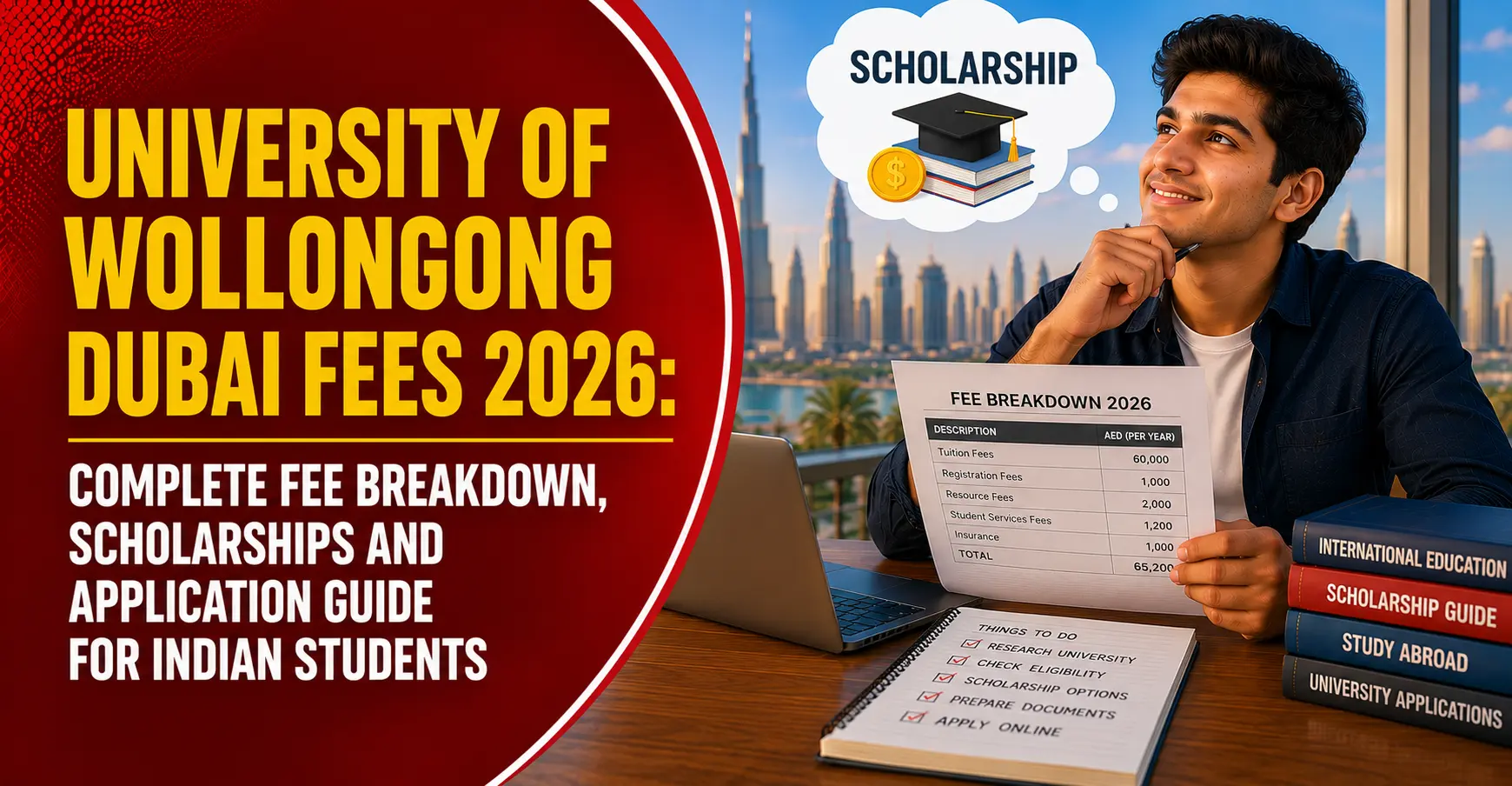 University of Wollongong Dubai Fees 2026: Complete Fee Breakdown, Scholarships and Application Guide for Indian Students