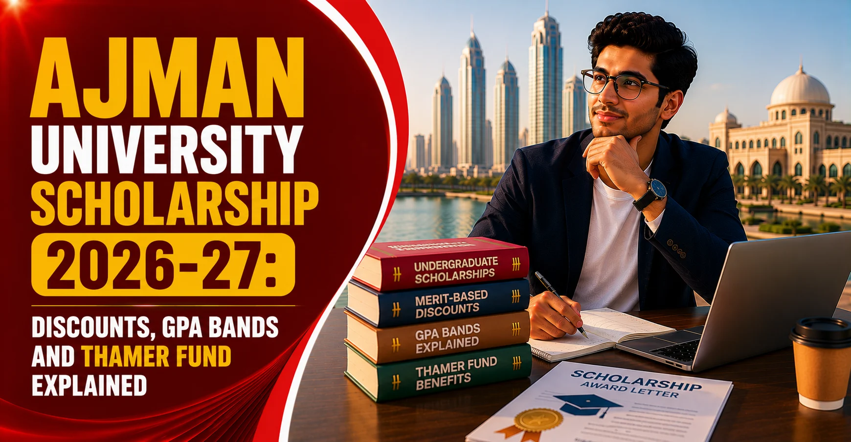Ajman University Scholarship 2026-27: Discounts, GPA Bands and Thamer Fund Explained