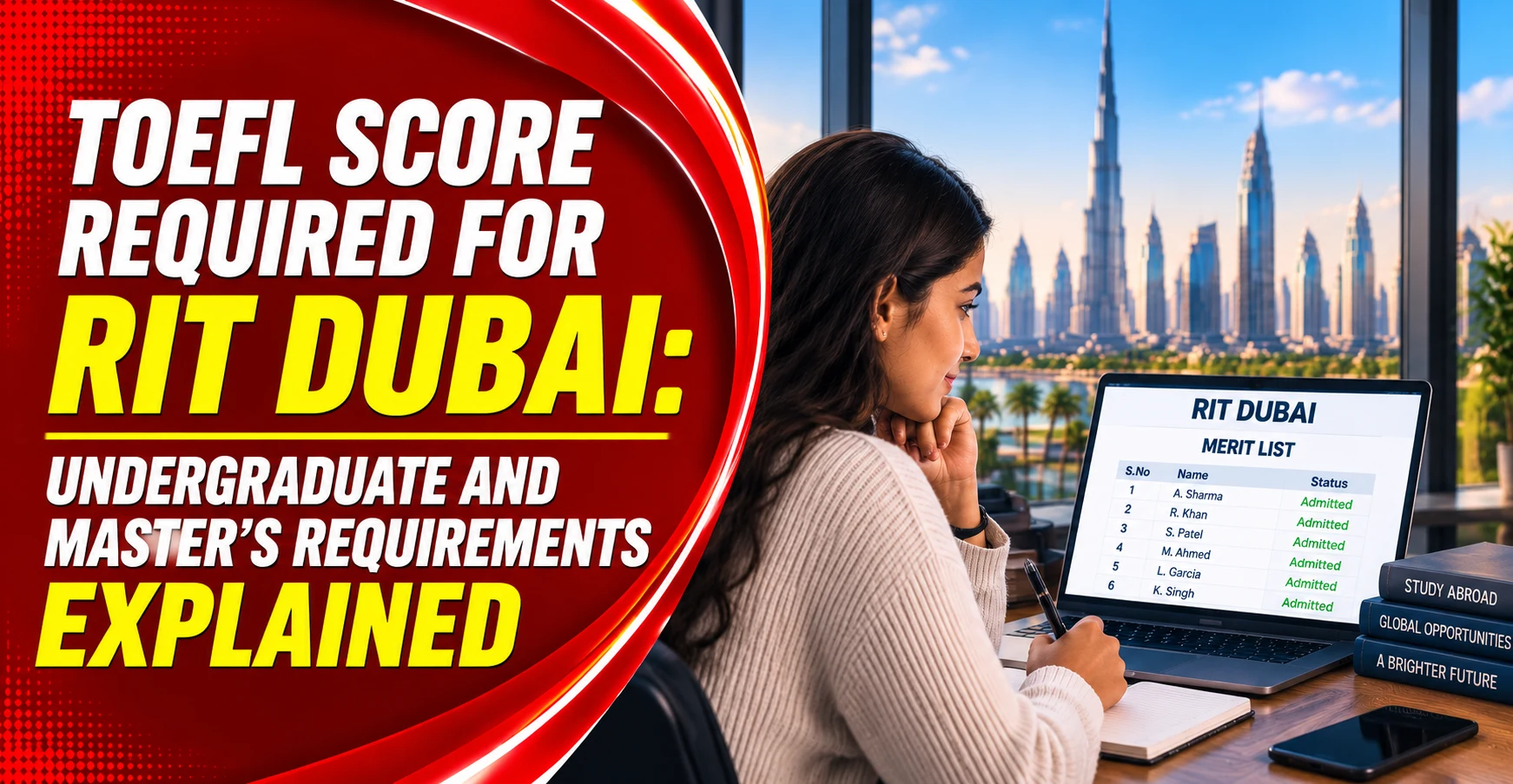 TOEFL Score Required for RIT Dubai: Undergraduate and Master's Requirements Explained