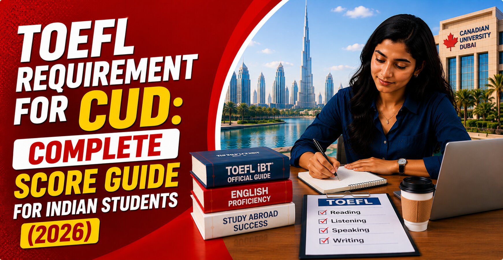 TOEFL Requirement for CUD: Complete Score Guide for Indian Students (2026)